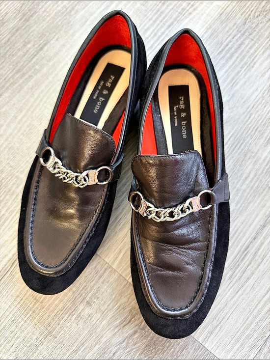 rag & bone Shoes - rag & bone Cooper Loafer Chain Flats Brown & Black EU 37 US 7